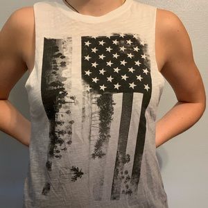 American flag tank